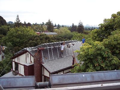 rooftop solar installation
