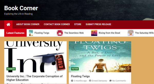 Book Corner: My New Book Review Site
