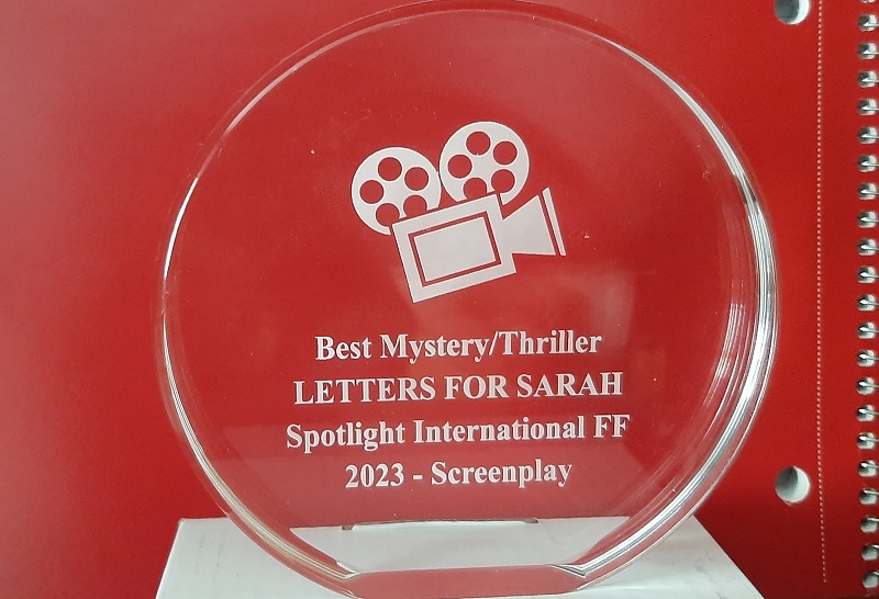 Screenplay Letters for Sarah Award
